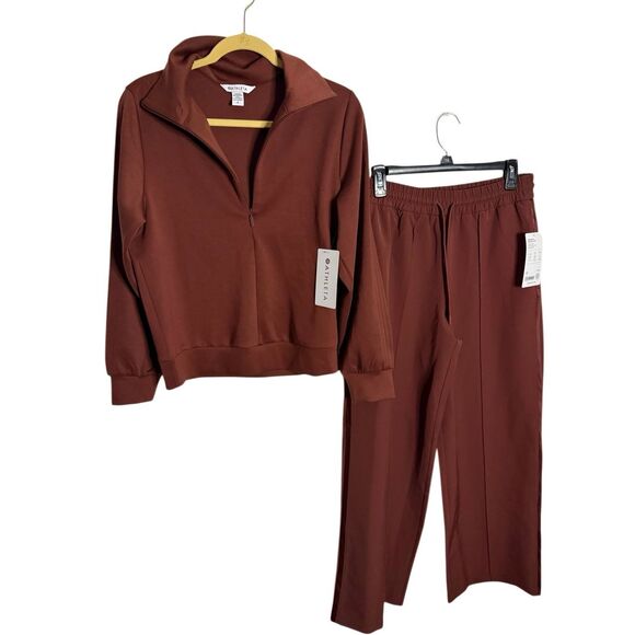 NWT ATHLETA SET Allure 1/4 Zip Sweatshirt And Endeavor Relaxed Pant Size Small - Picture 3 of 9